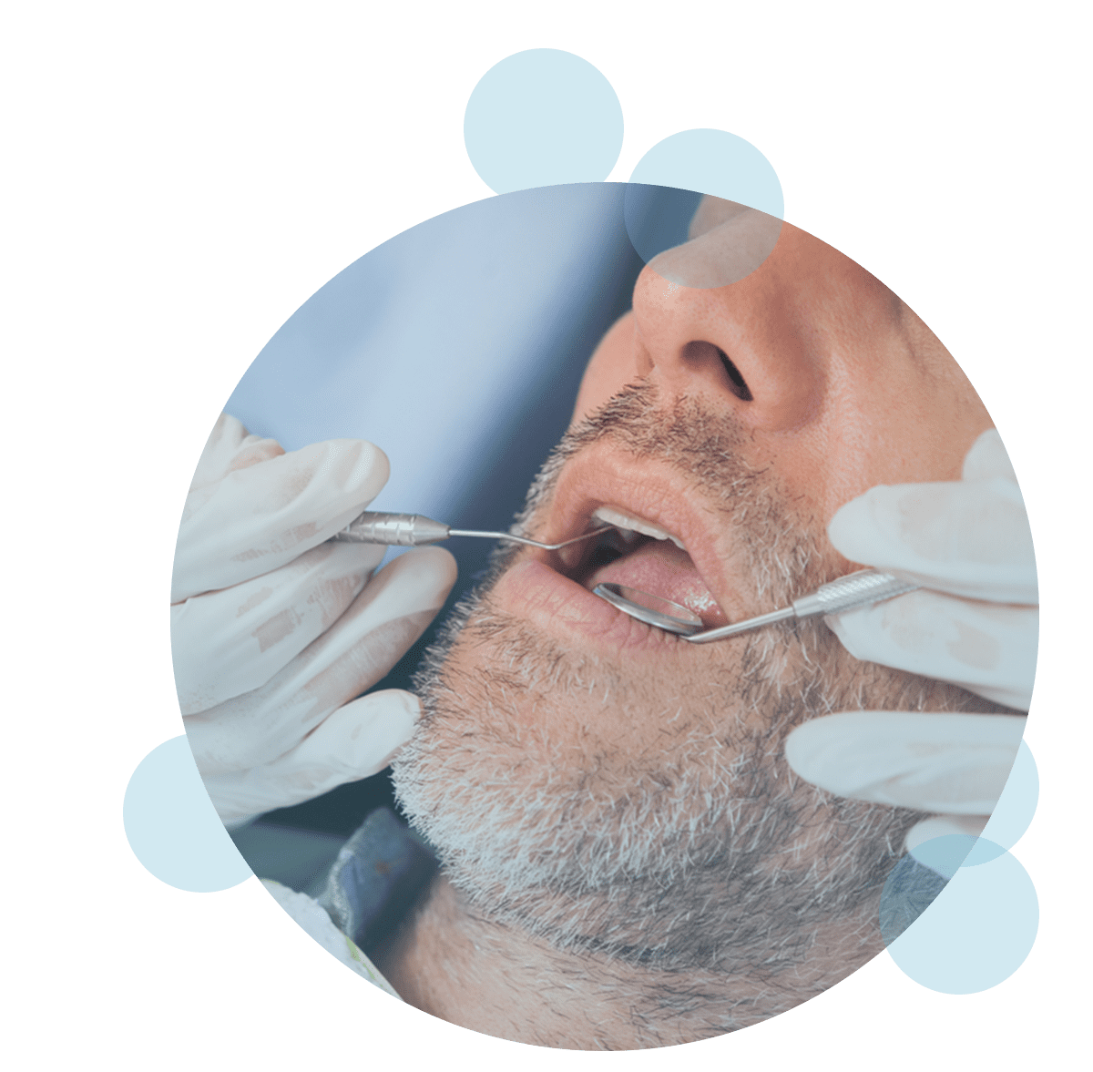 Man receiving dental sleep apnea treatment